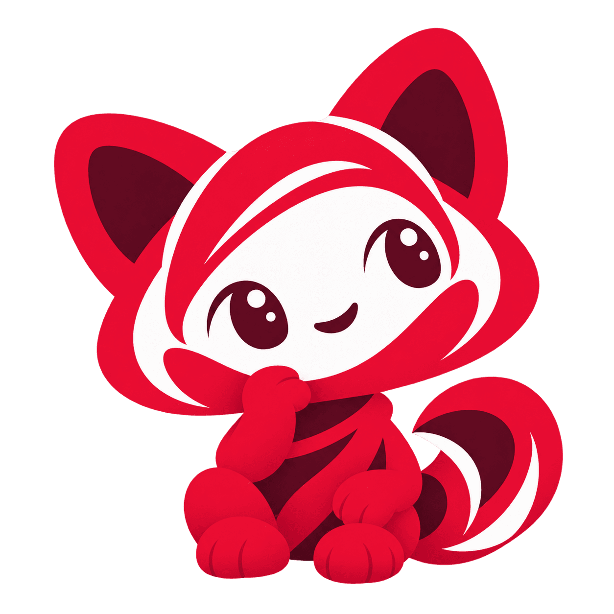 Crany sits with a paw on their chin, thinking